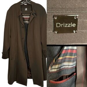Drizzle lined with wool 3 in 1 all weather chocolate trench coat 44